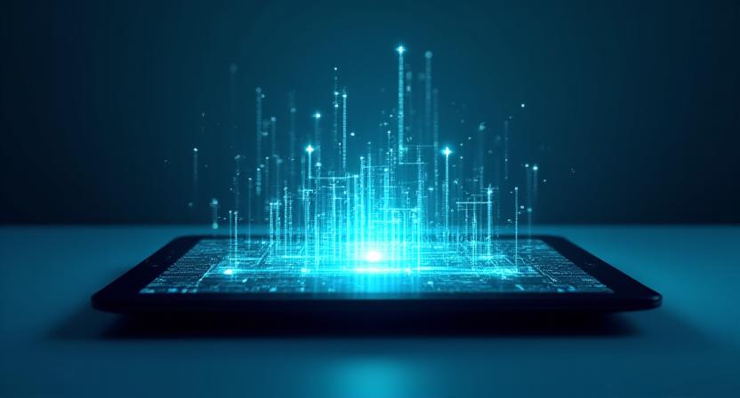 KI-Technologie Visualisierung in einem modernen Geschäftsumfeld